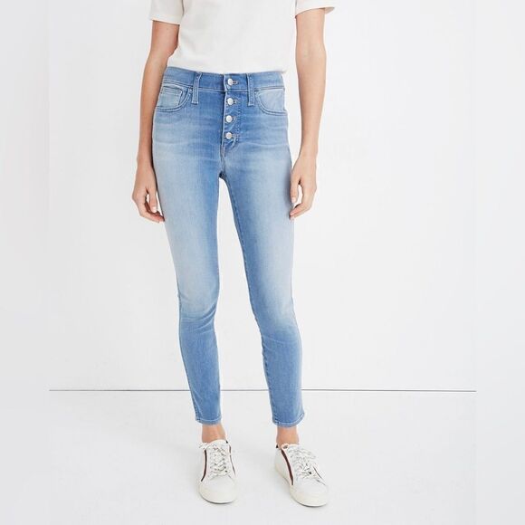 MADEWELL Petite Roadtripper Jeggings in Berrington Wash:Button Front Edition P29 - Picture 4 of 12